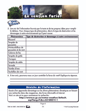 C'est un fait :  « Le vent en furie! » 5e année