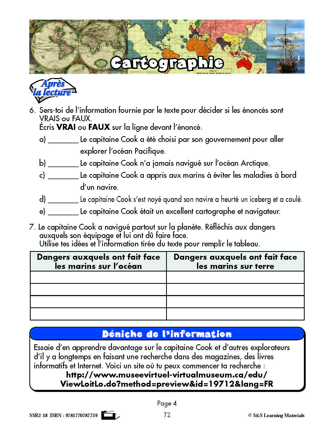 C'est un fait :  « Cartographie » 6e année