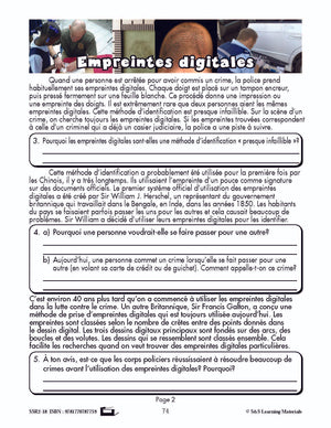 C'est un fait :  « Empreintes digitales » 6e année