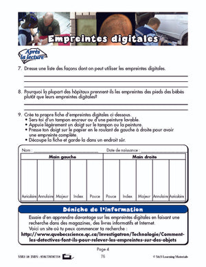 C'est un fait :  « Empreintes digitales » 6e année