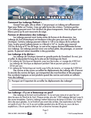 C'est un fait :  « La glace en mouvement » 6e année