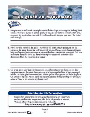 C'est un fait :  « La glace en mouvement » 6e année