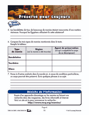 C'est un fait :  « Préservé pour toujours » 6e année