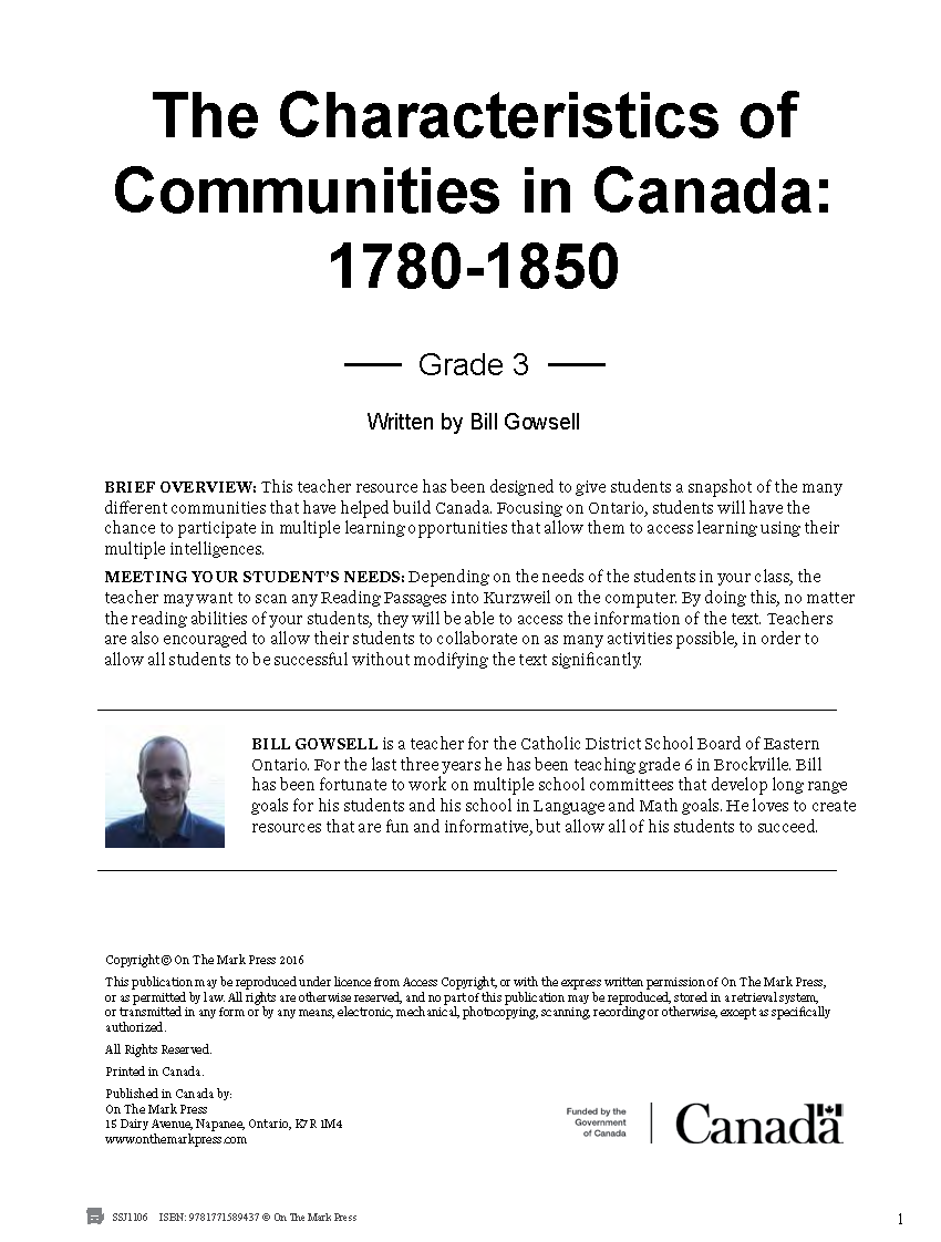 Ontario Grade 3 Social Studies Curriculum Savings Bundle!