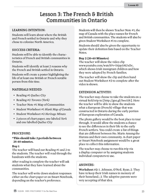 Ontario Grade 3 Social Studies Curriculum Savings Bundle!