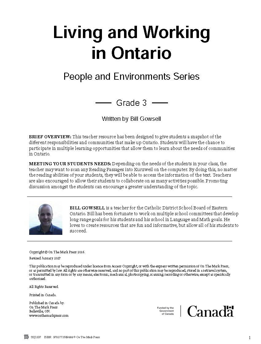 Ontario Grade 3 Social Studies Curriculum Savings Bundle!