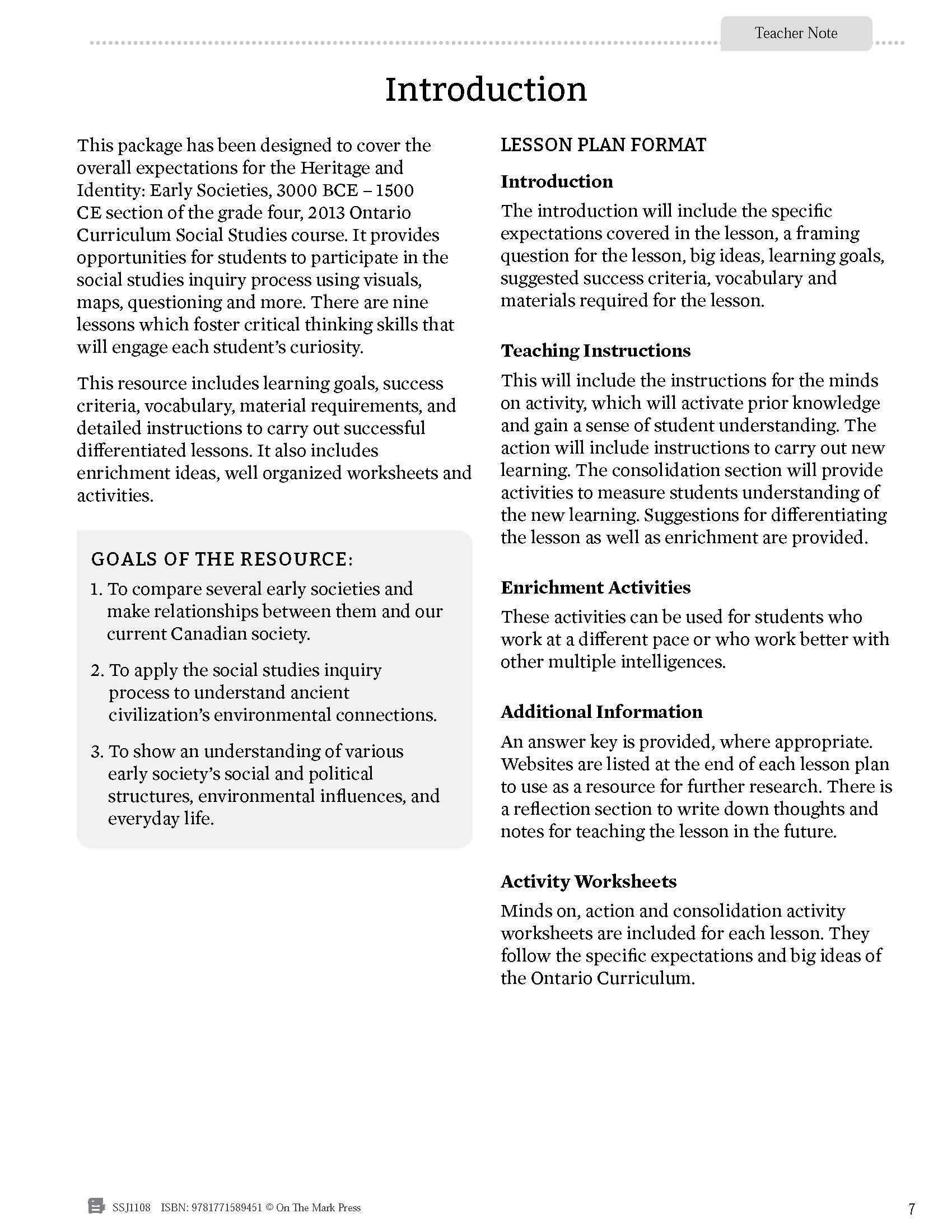 Ontario Grade 4 Social Studies Curriculum Savings Bundle!