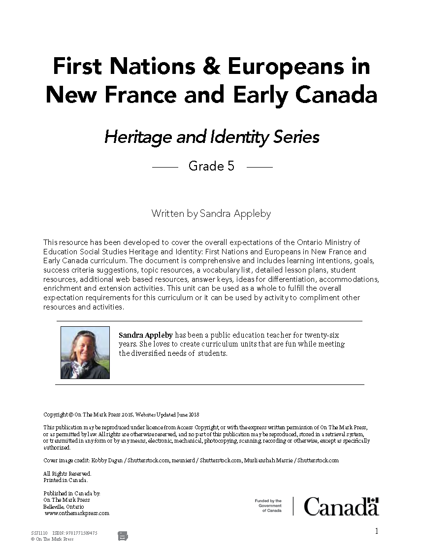 Ontario Grade 5 Social Studies Curriculum Savings Bundle!