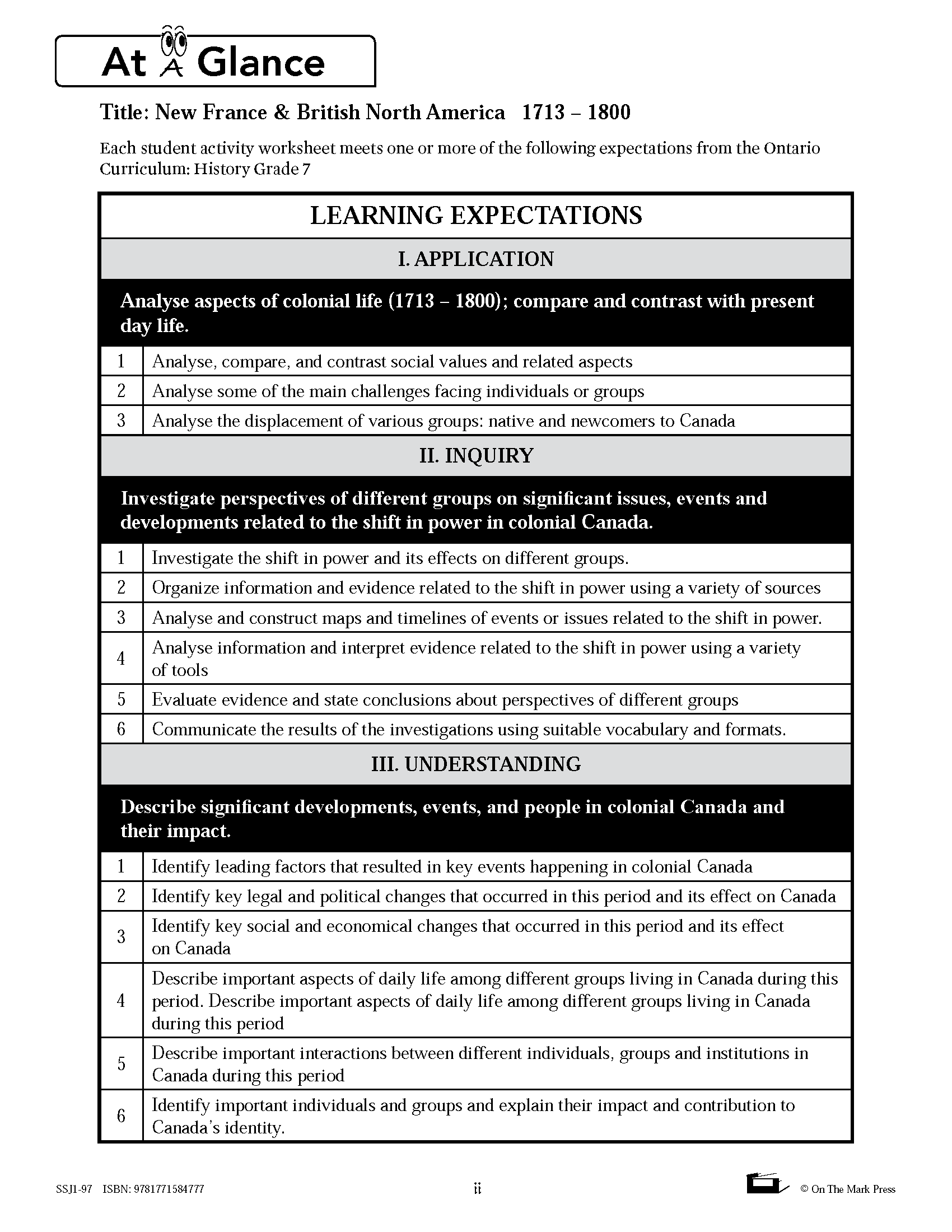 Ontario Grade 8 History Curriculum Savings Bundle!