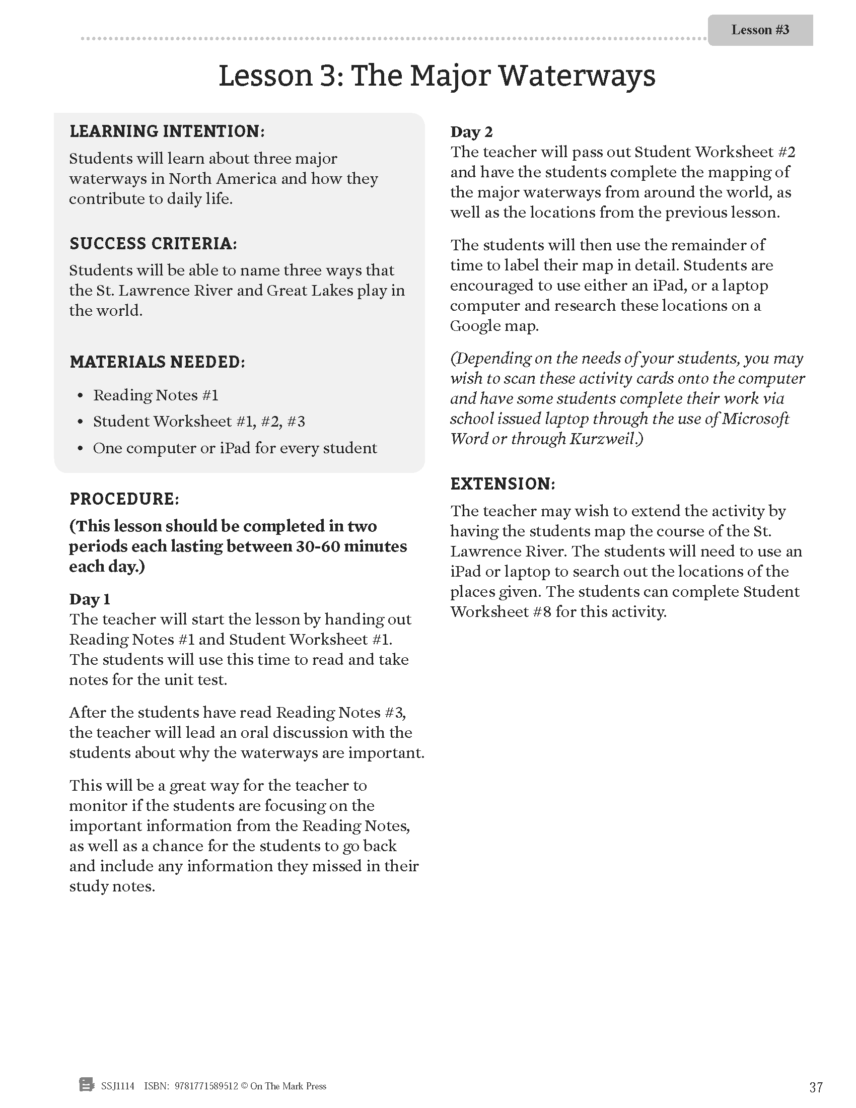 Ontario Grade 7 Geography Curriculum Savings Bundle!