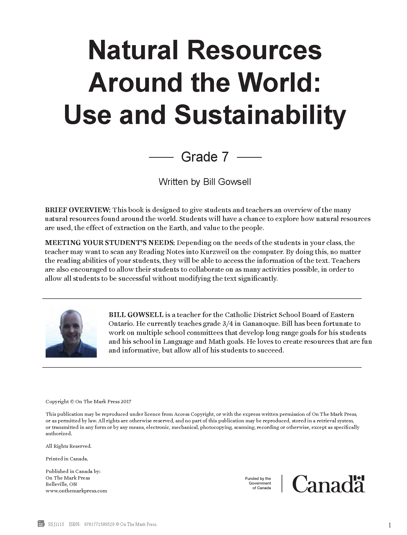 Ontario Grade 7 Geography Curriculum Savings Bundle!