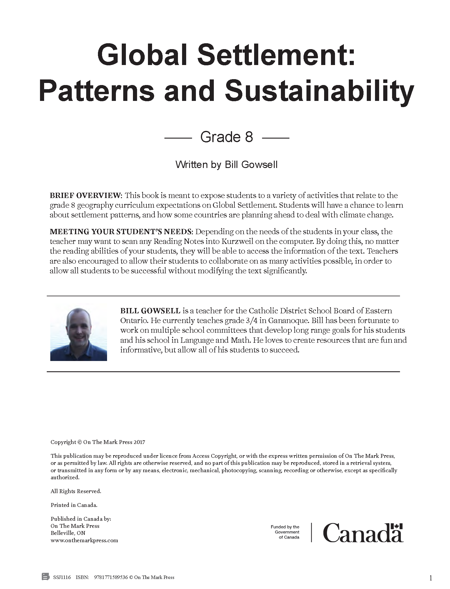 Ontario Grade 8 Geography Curriculum Savings Bundle!