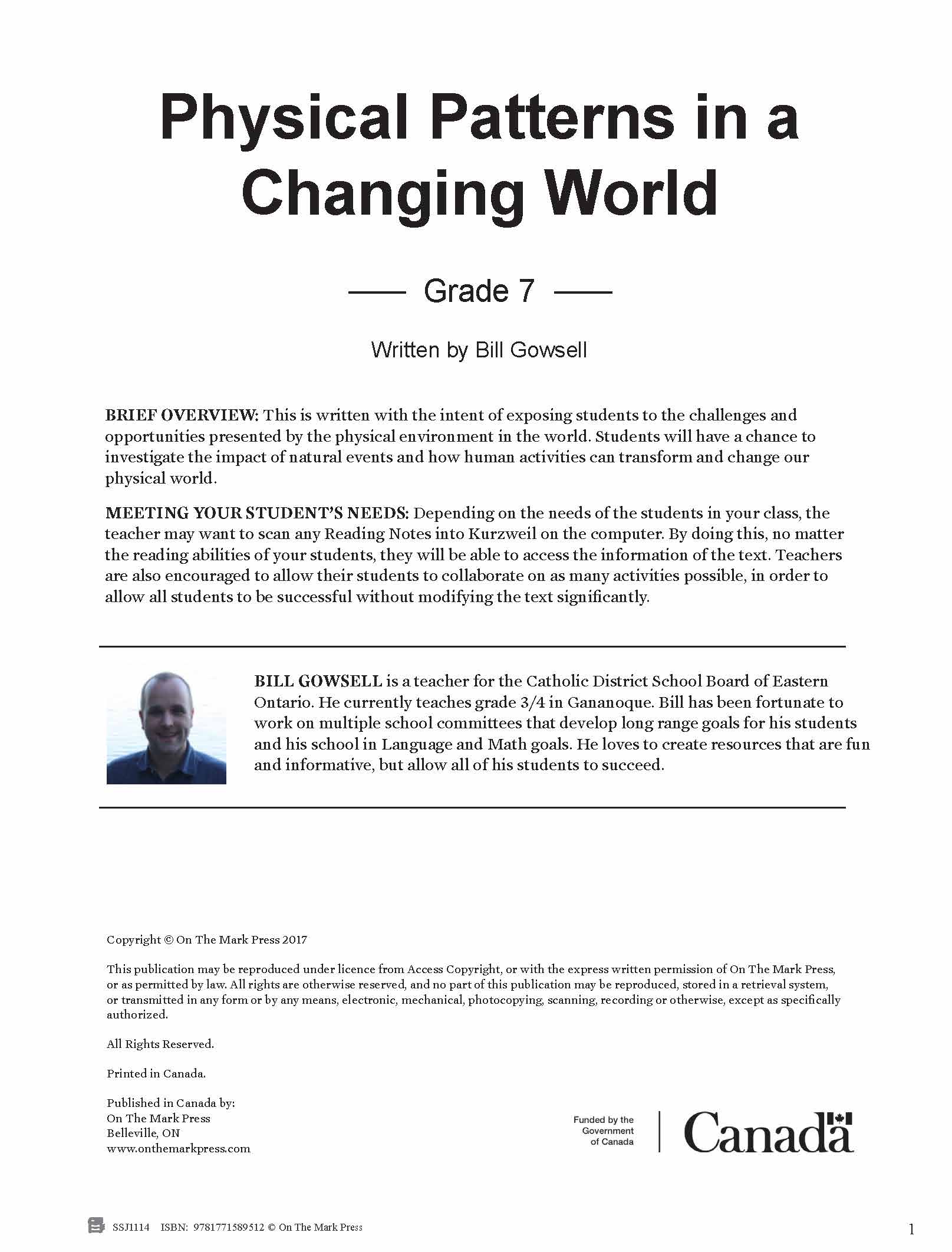 Ontario Grade 7 History & Geography 4 Book Curriculum Savings Bundle!