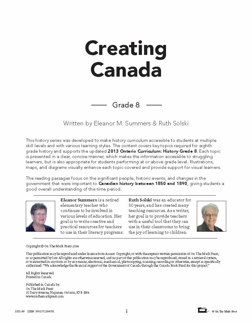 Ontario Grade 8 History & Geography 4 Book Curriculum Savings Bundle!