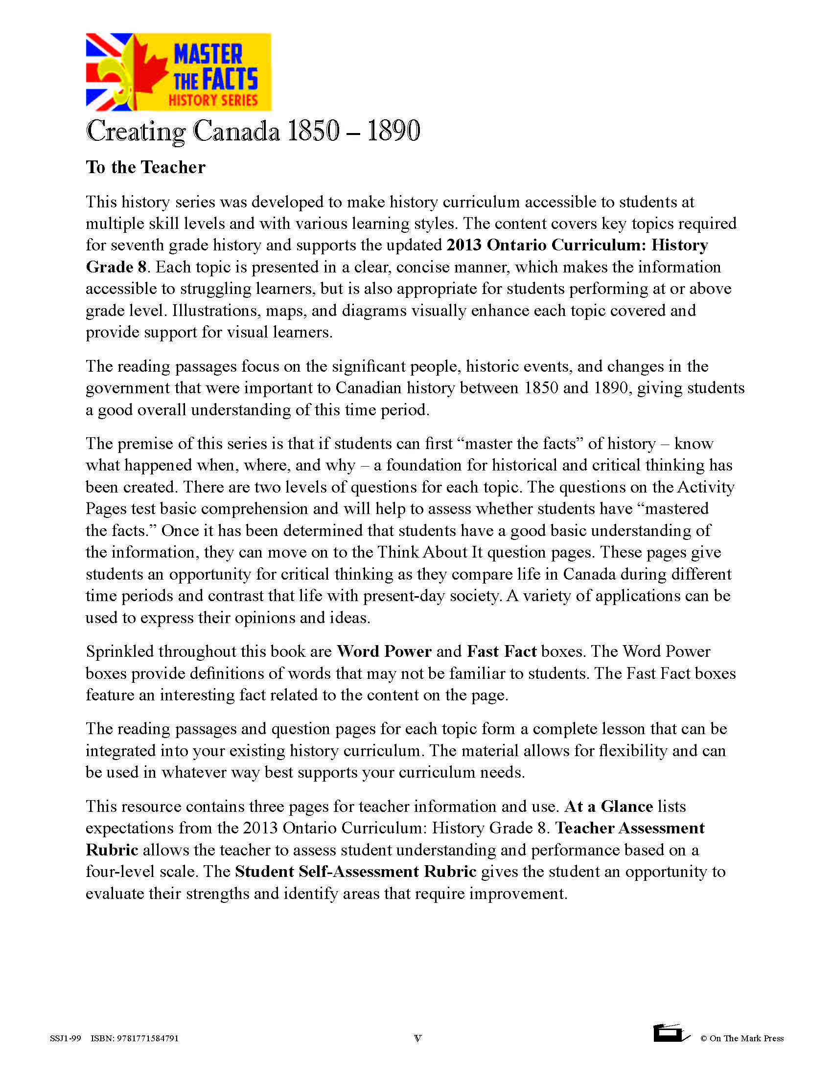 Ontario Grade 8 History & Geography 4 Book Curriculum Savings Bundle!