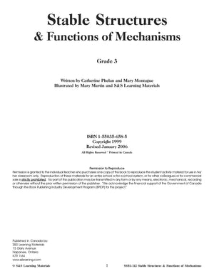Stable Structures & Functions of Mechanisms Grade 3 (Canadian Edition)