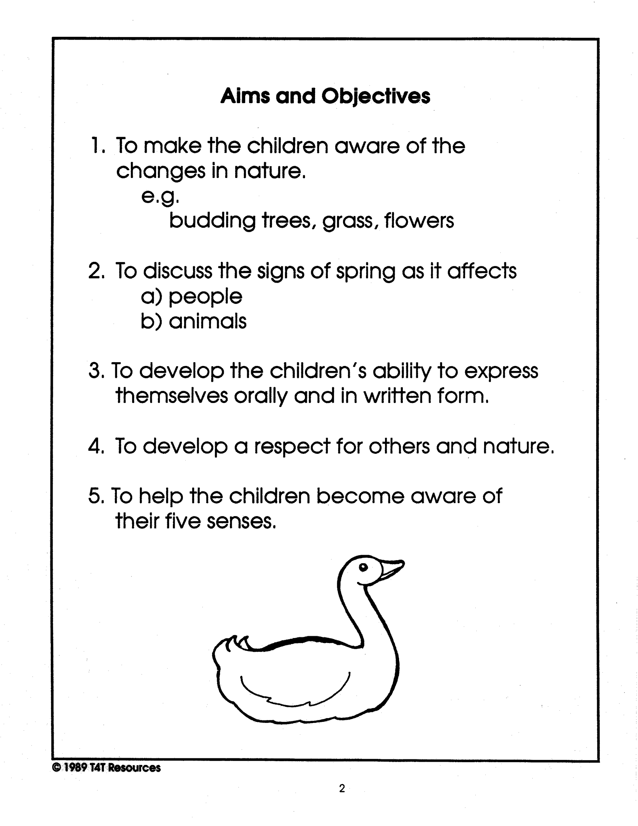 Spring - An Integrated Theme Unit Kindergarten