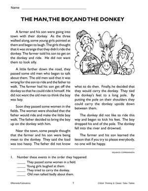 Critical Thinking & Classic Tales: Fables Gr. 3-8, R.L. 3-4