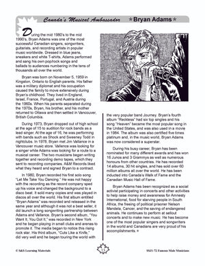 Famous Canadian Male Musicians Non Fiction Reading Grades 4-8