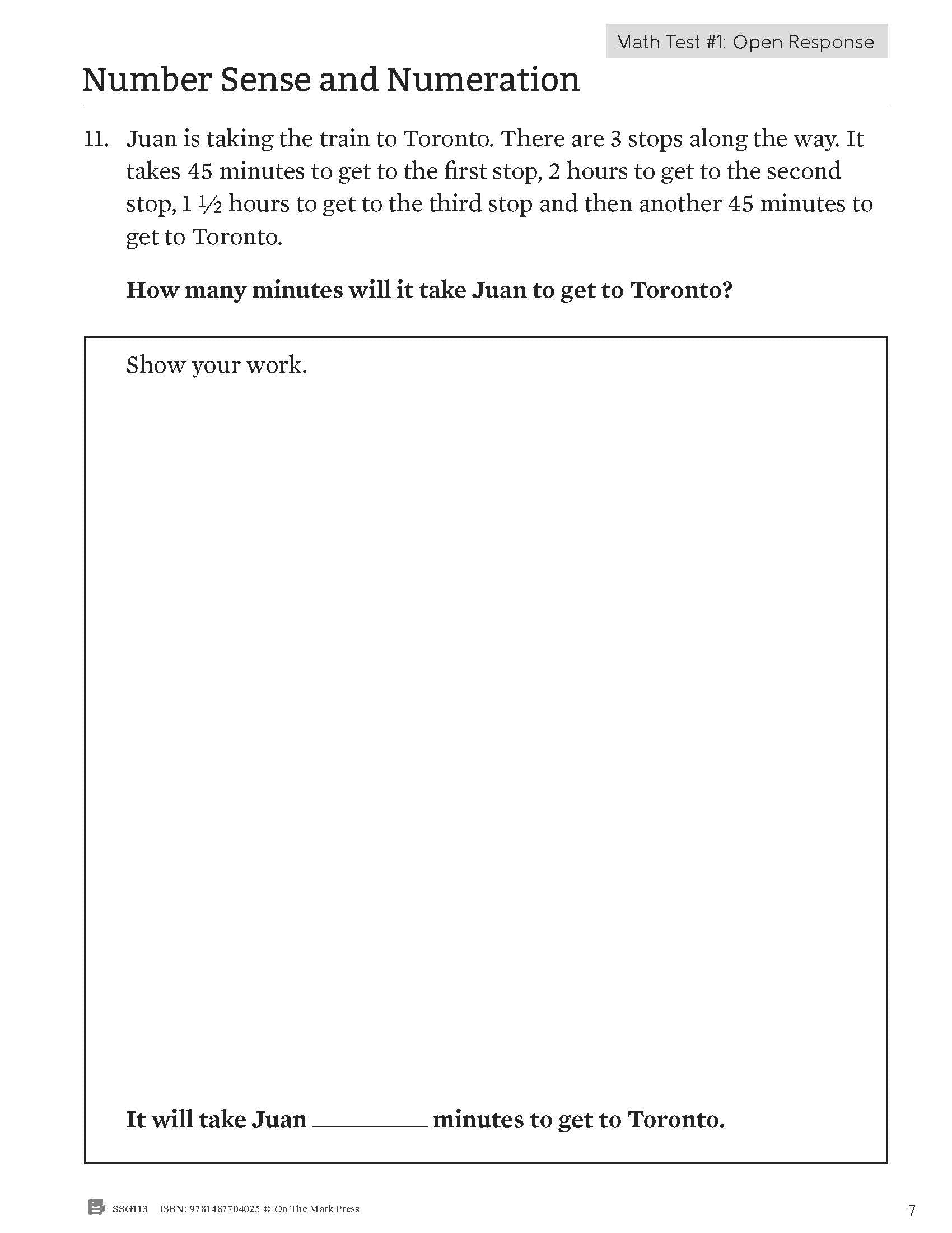 Ontario Grade 3 Math & Language Test Prep Guide