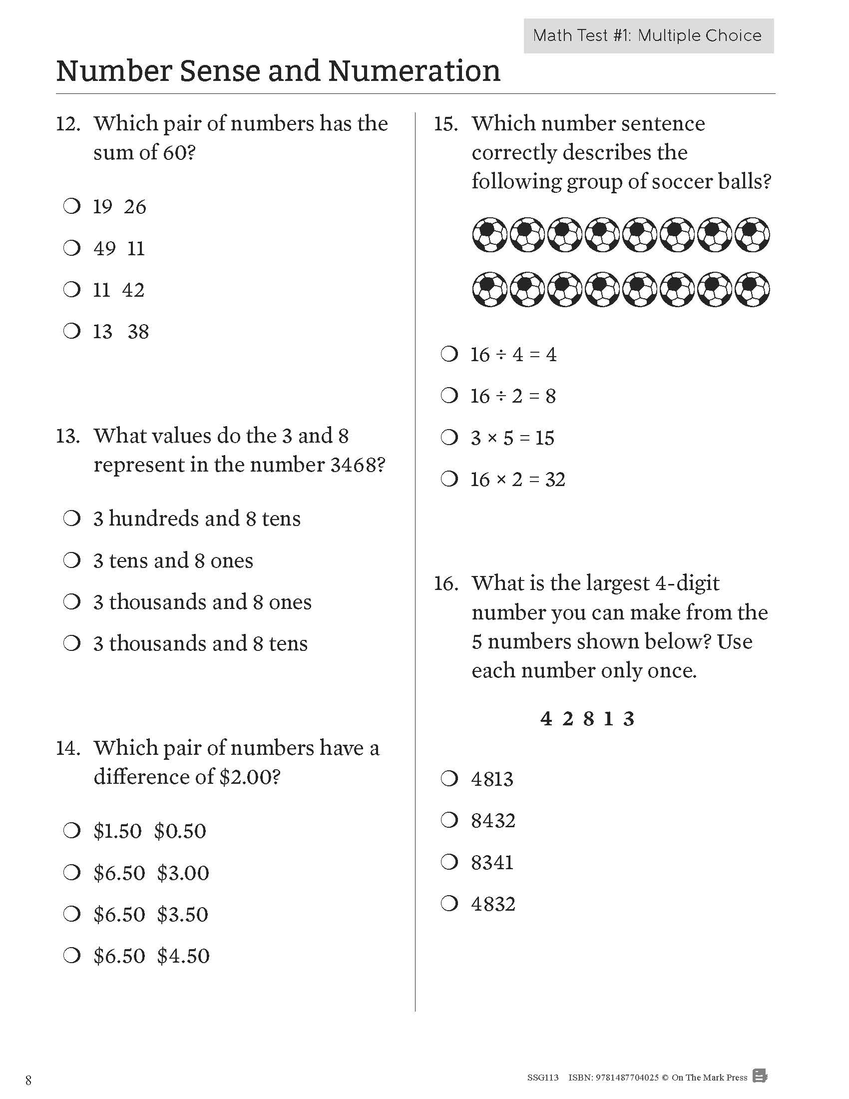 Ontario Grade 3 Math & Language Test Prep Guide