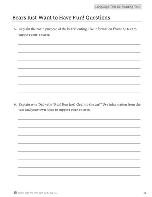 Ontario Grade 3 Math & Language Test Prep Guide