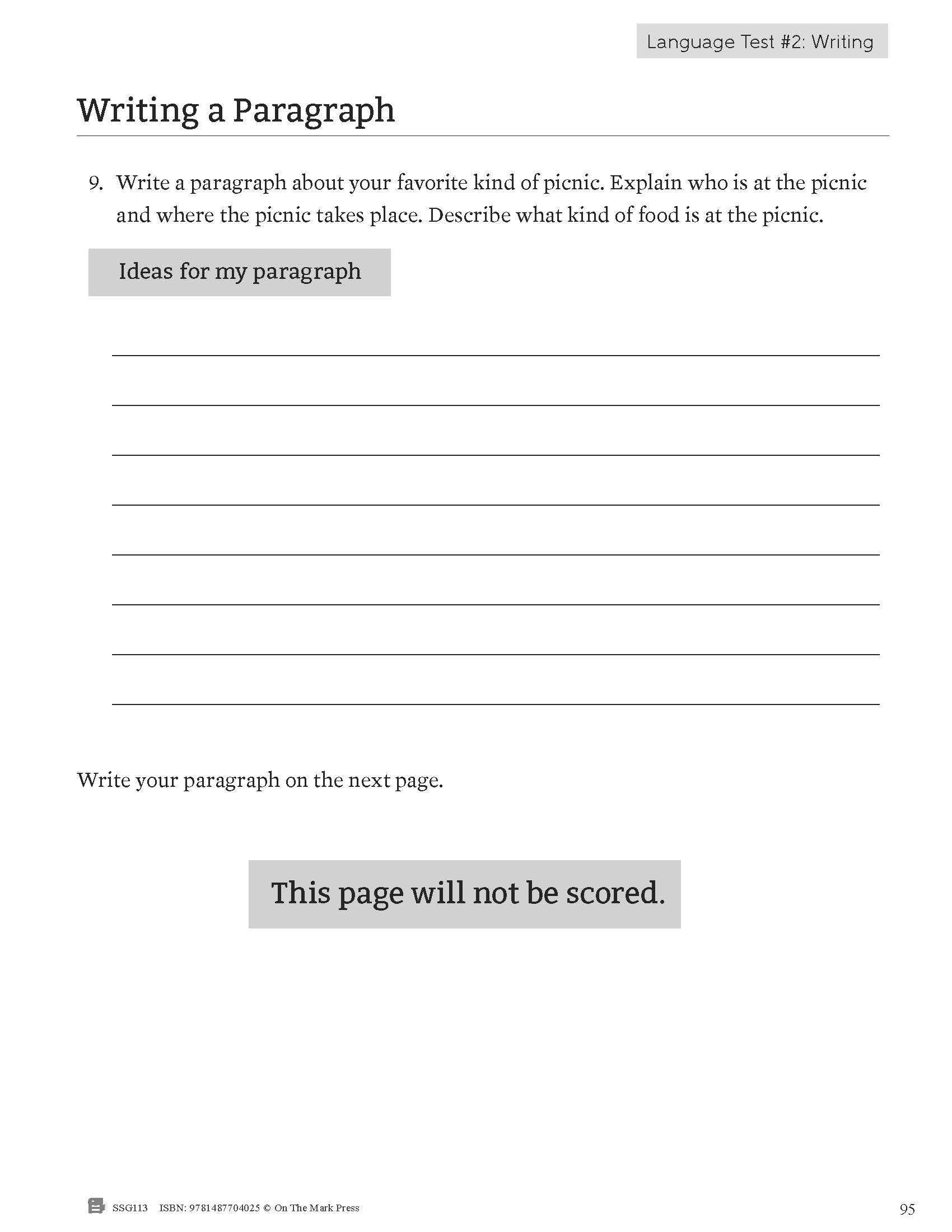 Ontario Grade 3 Math & Language Test Prep Guide