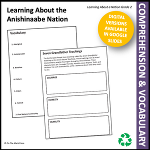 Learning About the Anishinaabe Nation Grade 2 Google Slides & Printables Distance Learning