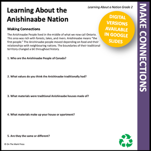 Learning About the Anishinaabe Nation Grade 2 Google Slides & Printables Distance Learning