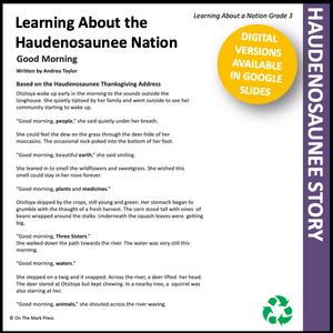 Learning About the Haudenosaunee Nation Grade 3 Google Slides & Printables Distance Learning
