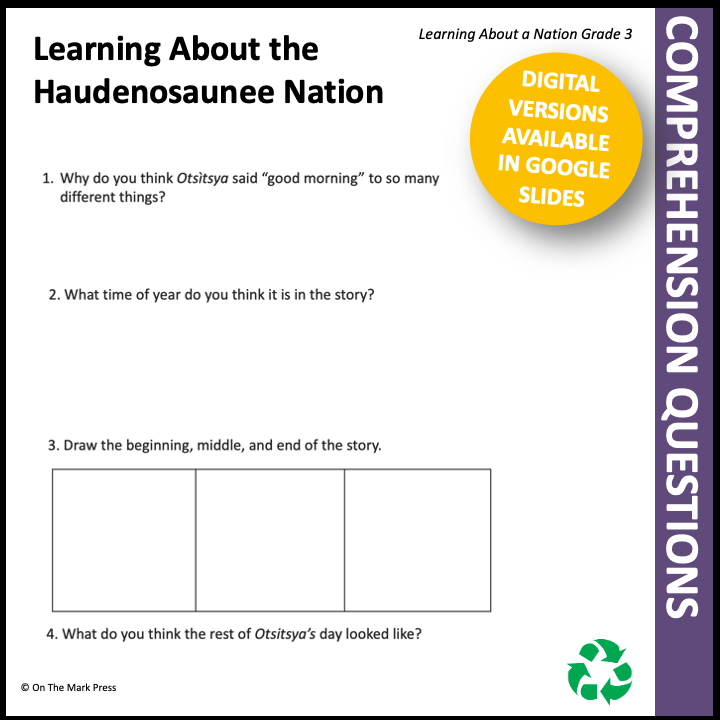 Learning About the Haudenosaunee Nation Grade 3 Google Slides & Printables Distance Learning