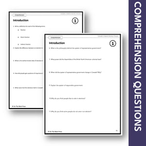 Introduction To Canadian Elections - Google Slides & Printables! Interest Level Gr. 4-8, Reading Level Gr. 7-8