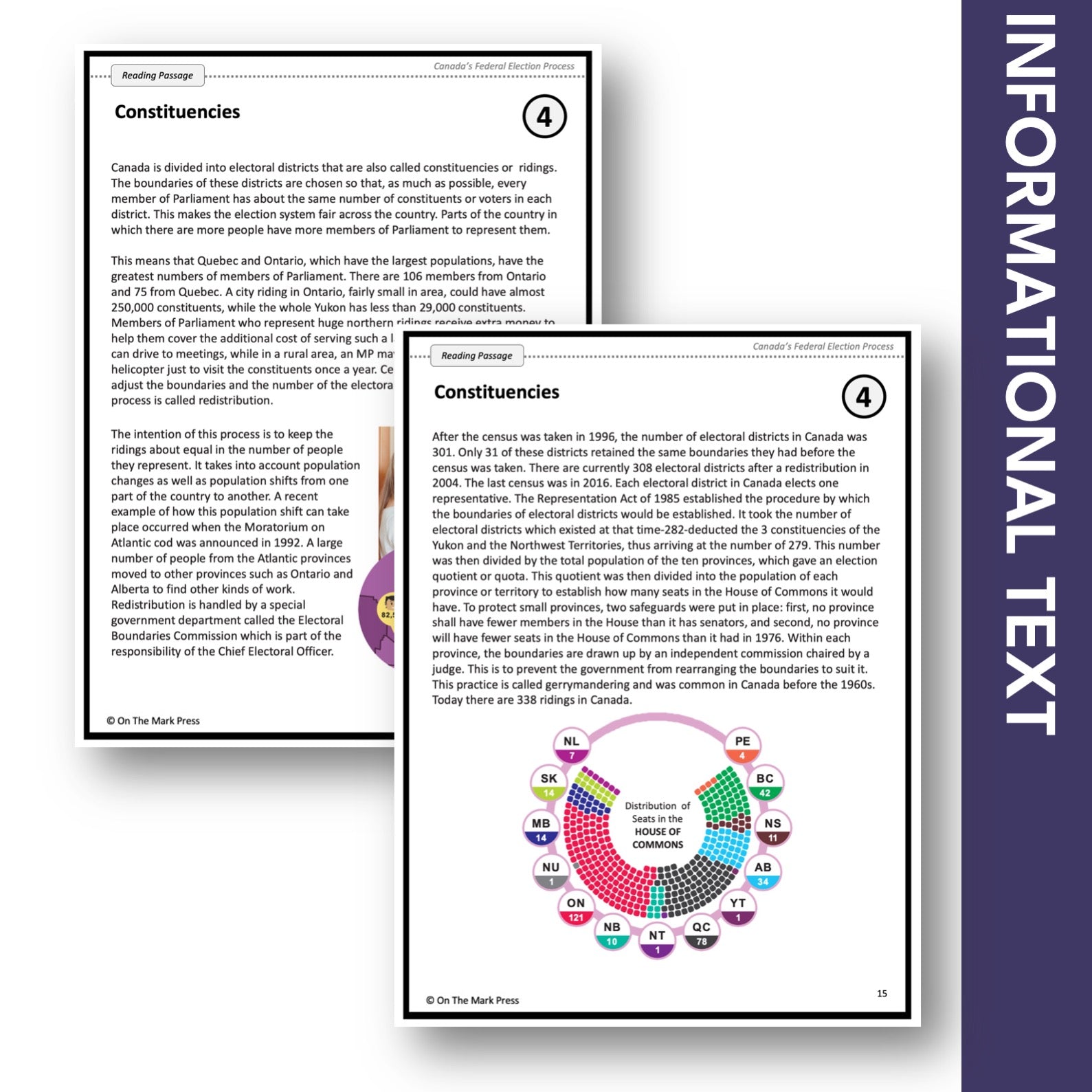 Canada's Constituencies Google Slides & Printables! Interest Level Gr. 4-8, Reading Level Gr. 7-8