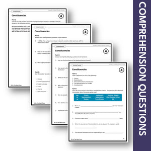 Canada's Constituencies Google Slides & Printables! Interest Level Gr. 4-8, Reading Level Gr. 7-8