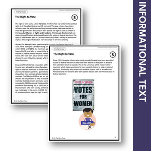 The Right to Vote Google Slides & Printables! Interest Level Gr. 4-8, Reading Level Gr. 7-8