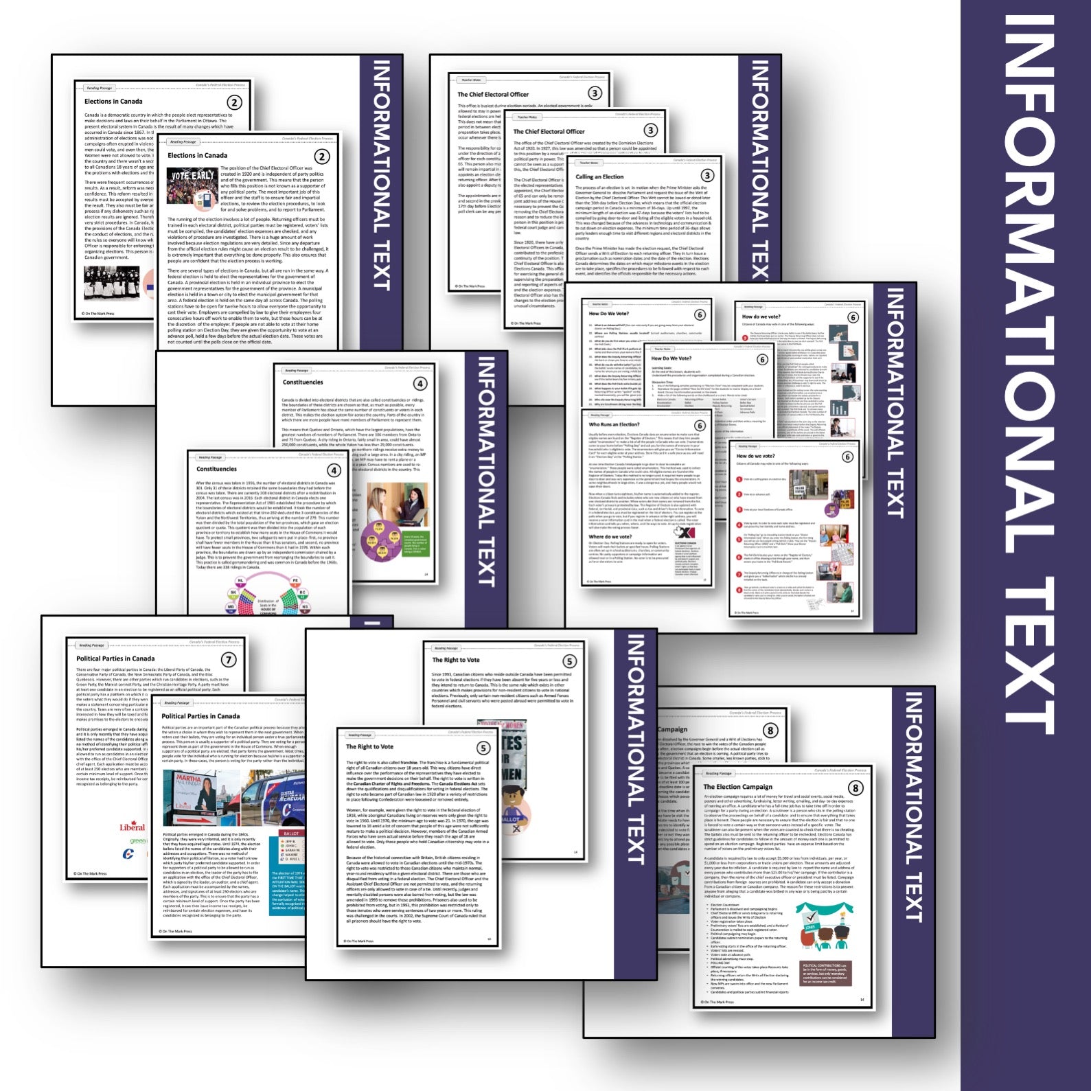 Canada's Federal Election Bundle! Google Slides & Printables! Interest Level Gr. 4-8, Reading Level Gr. 7-8