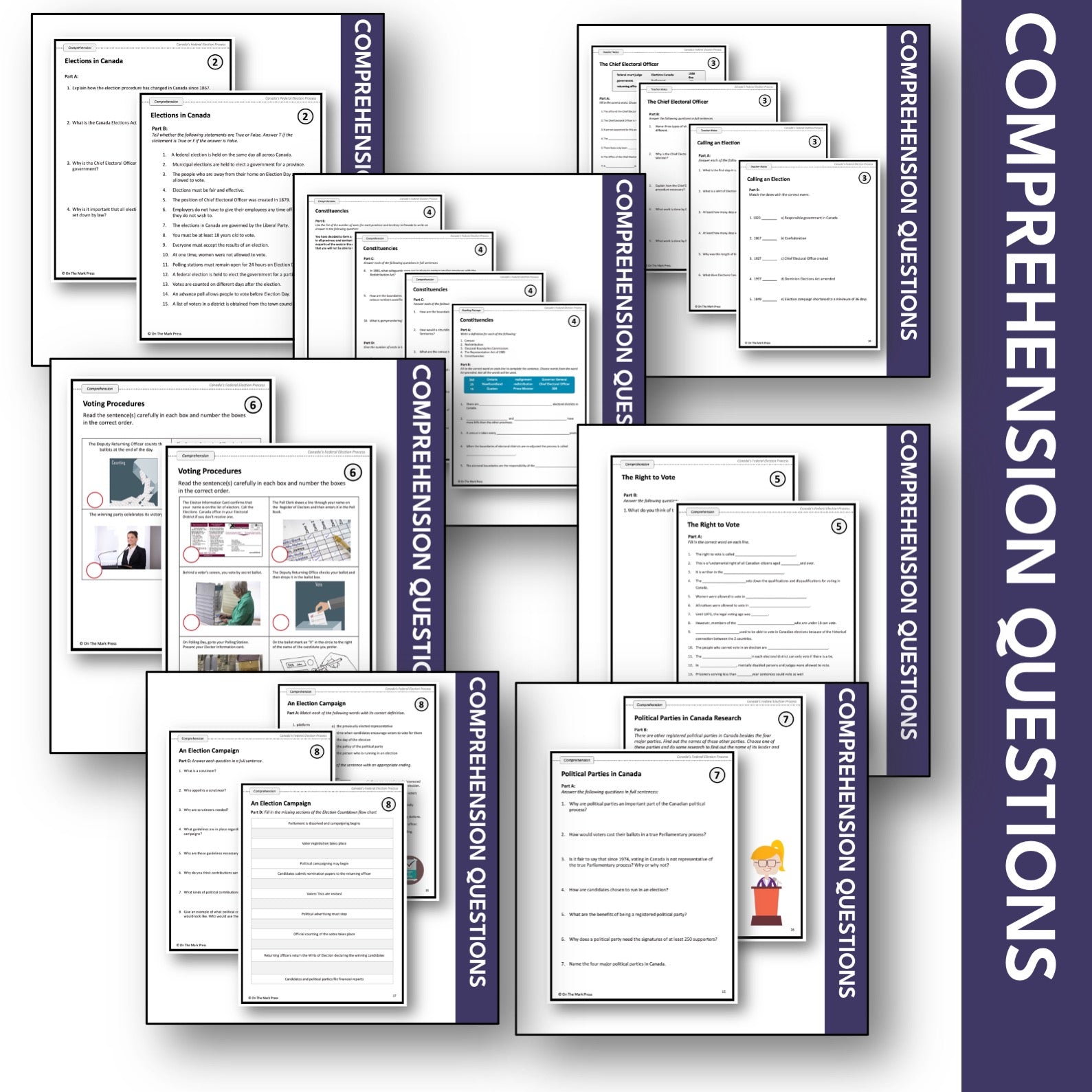 Canada's Federal Election Bundle! Google Slides & Printables! Interest Level Gr. 4-8, Reading Level Gr. 7-8