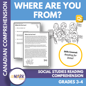 CDN Reading: Provinces, Territories, Caps & Physical Regions Google Slide Bundle Grades 3-4