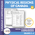 CDN Reading: Provinces, Territories, Caps & Physical Regions Google Slide Bundle Grades 3-4
