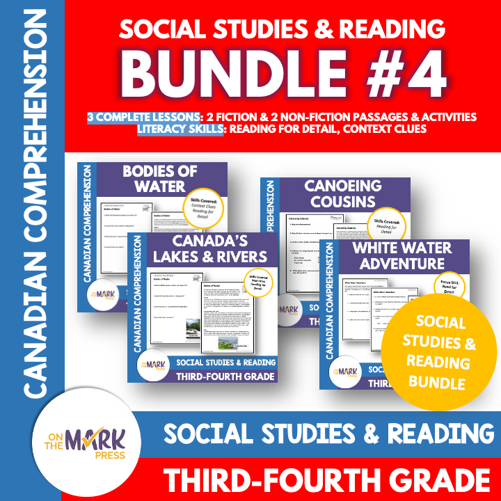 Canada's Bodies of Water, Ontario Lakes & Rivers, Reading Google Slide Bundle Gr 3-4