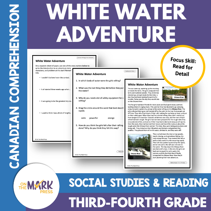 Canada's Bodies of Water, Ontario Lakes & Rivers, Reading Google Slide Bundle Gr 3-4