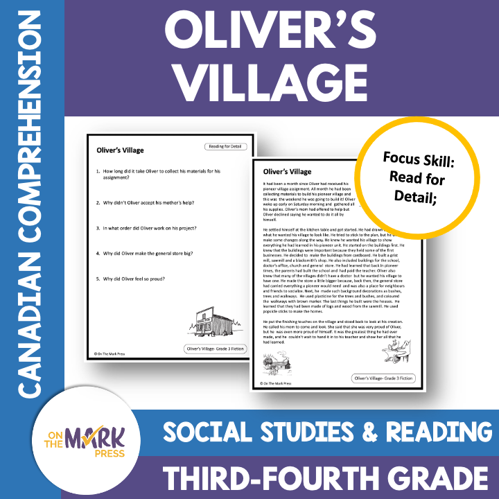 Oliver Villages: A CDN Social Studies Reading Comp. Grades 3-4 Google Slides