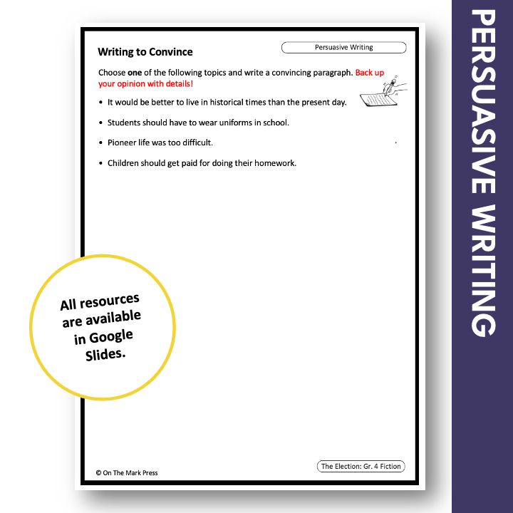 The Election: A CDN Social Studies Reading Lesson Gr. 3-4 Google Slides & Printables