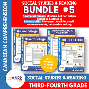 Pioneer Villages, Provincial Government & Elections. Reading Google Bundle Gr. 3-4