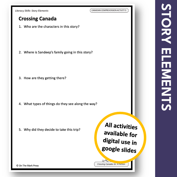 Crossing Canada: A Social Studies Reading Lesson Gr. 3-4 Google Slides/Printables