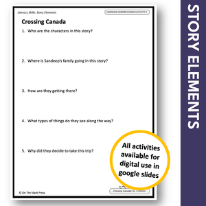Crossing Canada: A Social Studies Reading Lesson Gr. 3-4 Google Slides/Printables