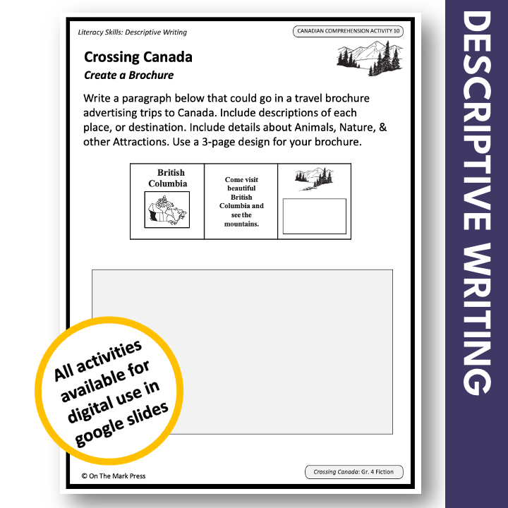 Crossing Canada: A Social Studies Reading Lesson Gr. 3-4 Google Slides/Printables