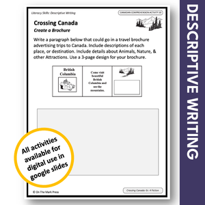 Crossing Canada: A Social Studies Reading Lesson Gr. 3-4 Google Slides/Printables