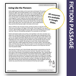 Living Like Pioneers: A CDN Social Studies Reading Lesson Gr. 3-4 Google Slides