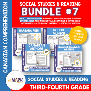 Famous Canadian Authors Reading Bundle Gr. 3-4 Google Slides Distance Learning